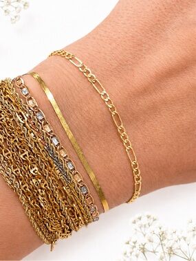 14k Yellow Gold 8” 2.6mm Figueroa Link  Bracelet NEW